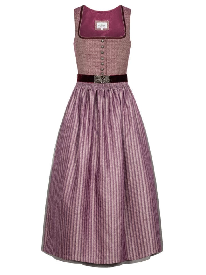 Dirndl lang Edda in Beere von Nübler