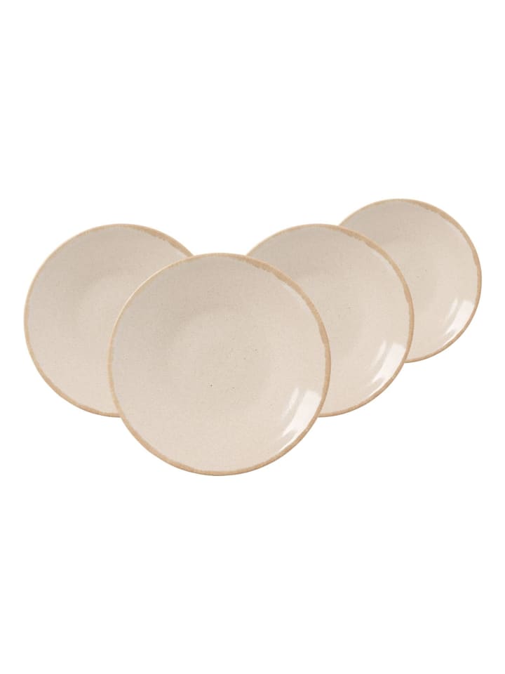 4er Set Dessertteller Sahara in ø 20,5 cm in Creme
