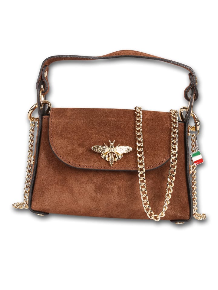 Leder Umhängetasche Florence Tasche braun ca. 19cm