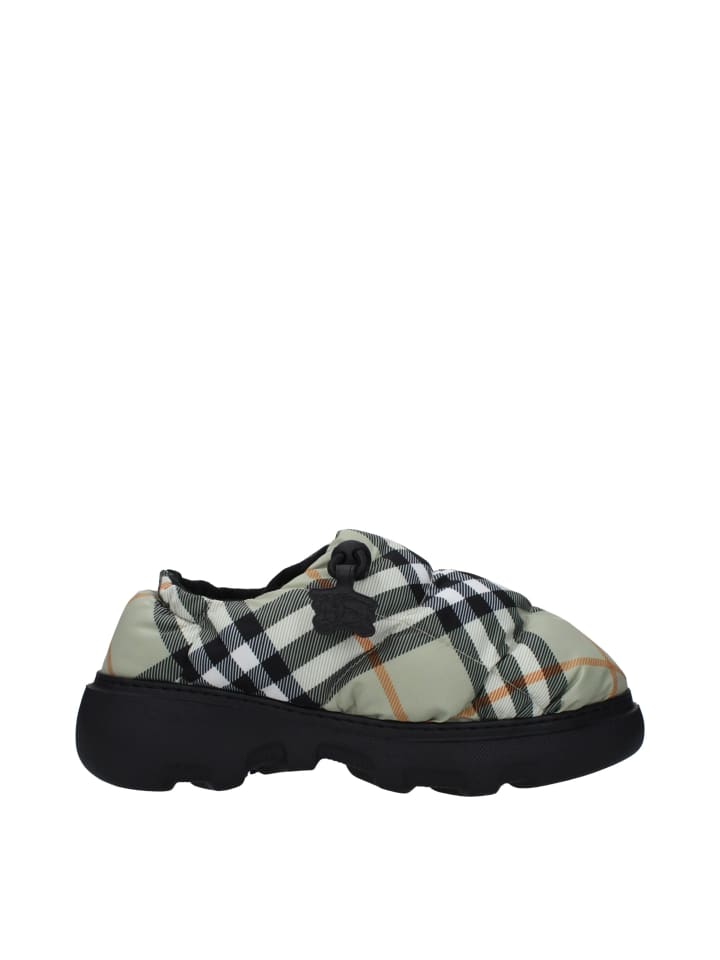 Grün Stoff Slip-On Loafer