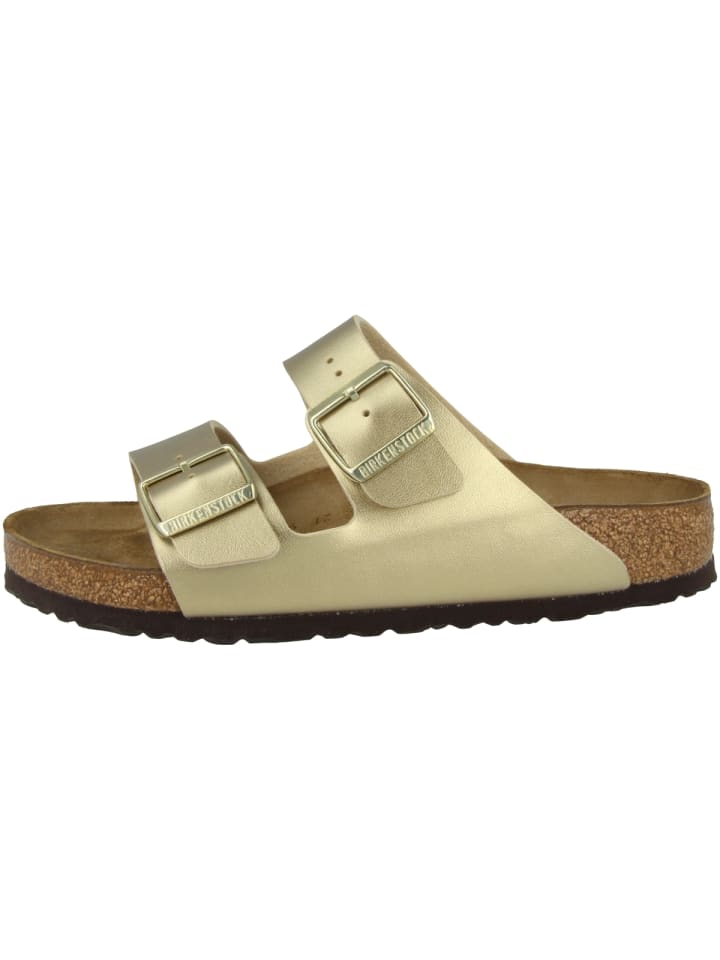 Pantolette Arizona Birko-Flor normal in gold