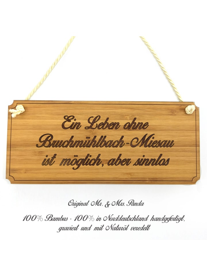 Schild Bruchmühlbach-Miesau mit Spruch in Keine Angabe
