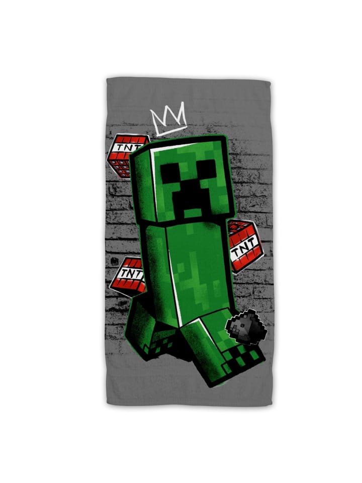 Minecraft Baumwolle Strandtuch Frottee Badetuch mit Premium Druck in Mehrfarbig