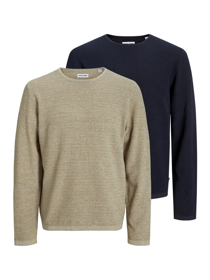 Pullover George in Dunkelblau / beige