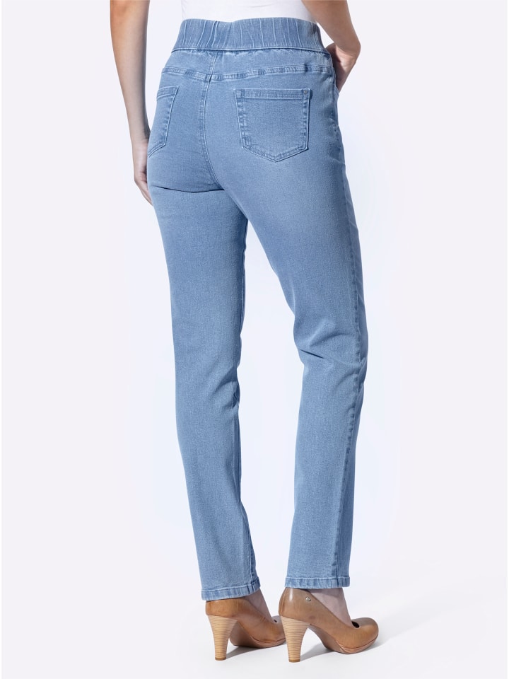 Jeans in blue-bleached