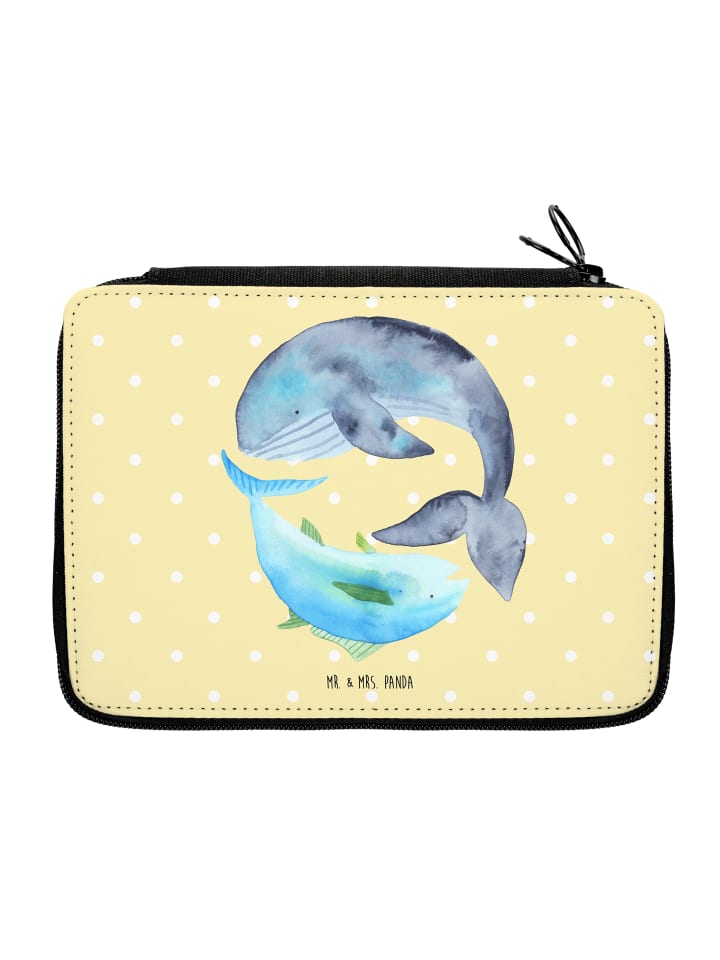 Federmappe Walfisch Thunfisch ohne Spruch in Gelb Pastell