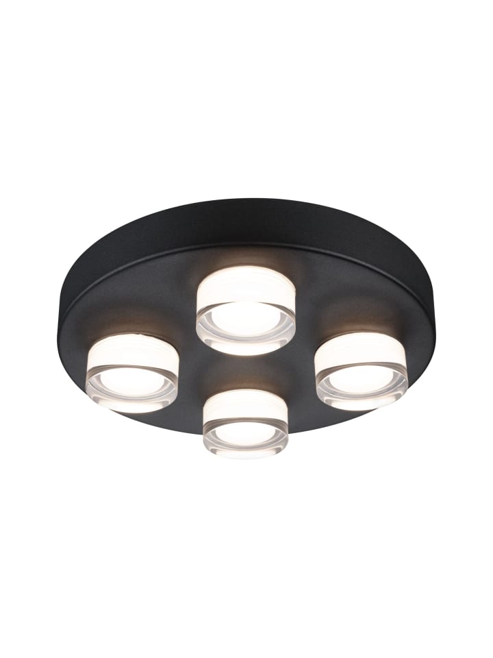 WD Kame IP44 DL LED 4x4,2W 250mm Schwarz 230V Acryl/Metall
