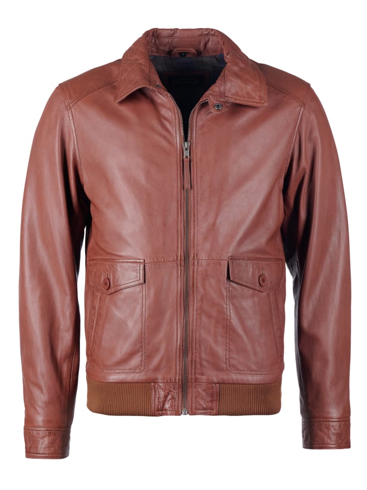 Lederjacke Samuel in root beer