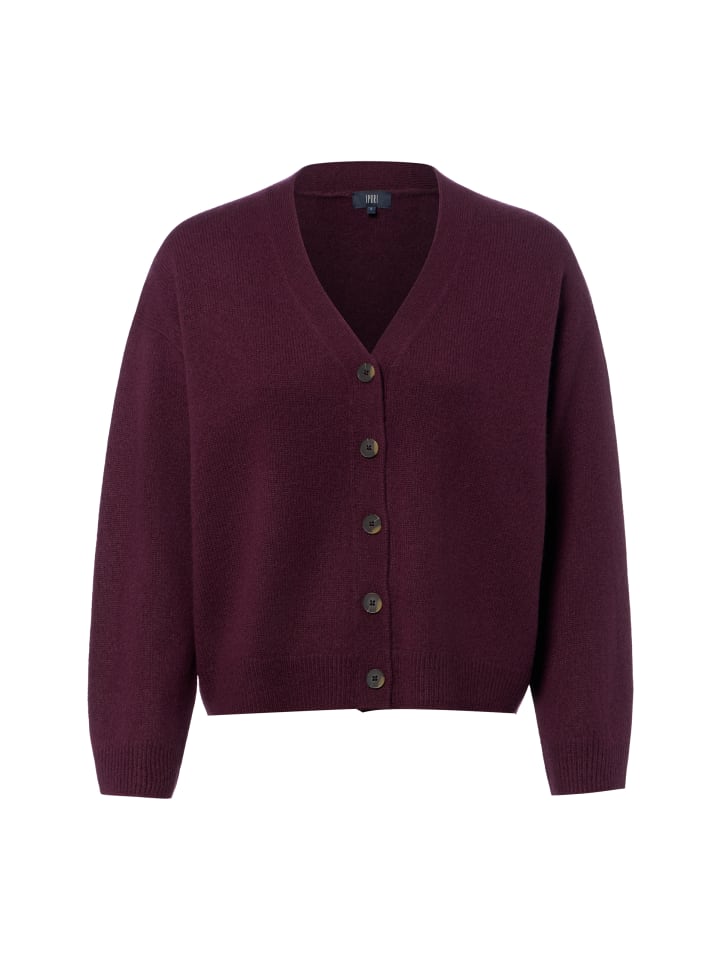 Strickjacke in aubergine - 0002