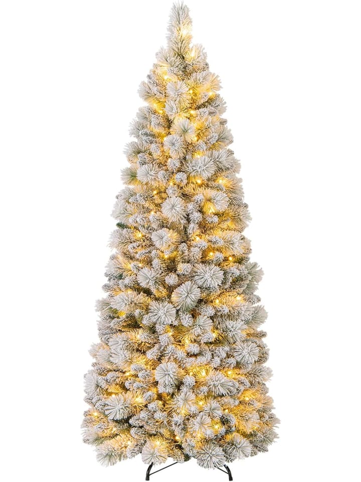 180cm Künstlich Weihnachtsbaum mit Beleuchtung in Weiß