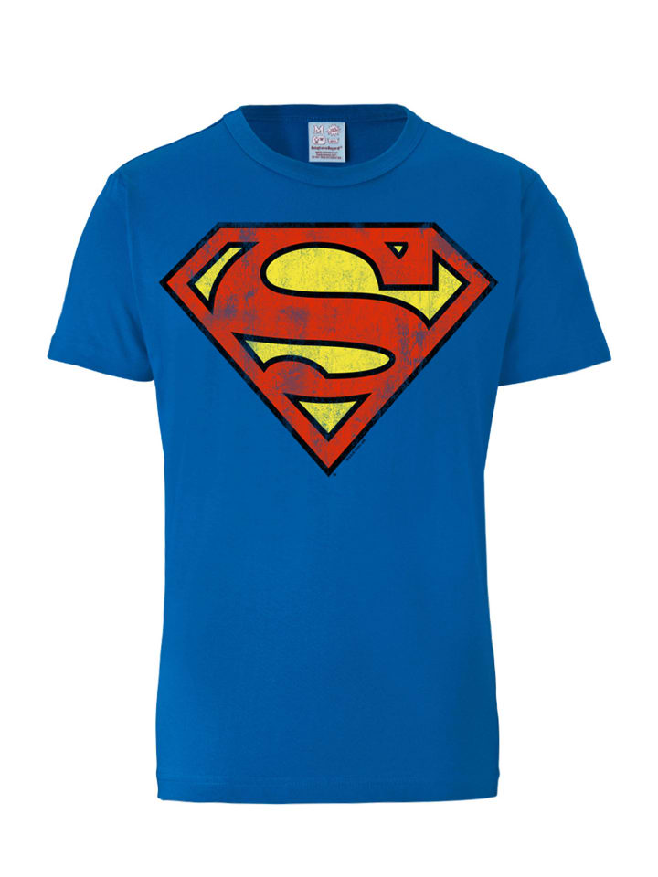 T-Shirt Superman in blau