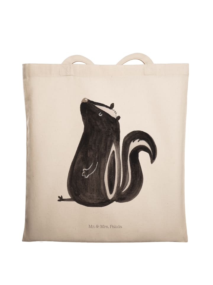 Tasche Stinktier Sitzen ohne Spruch in Creme