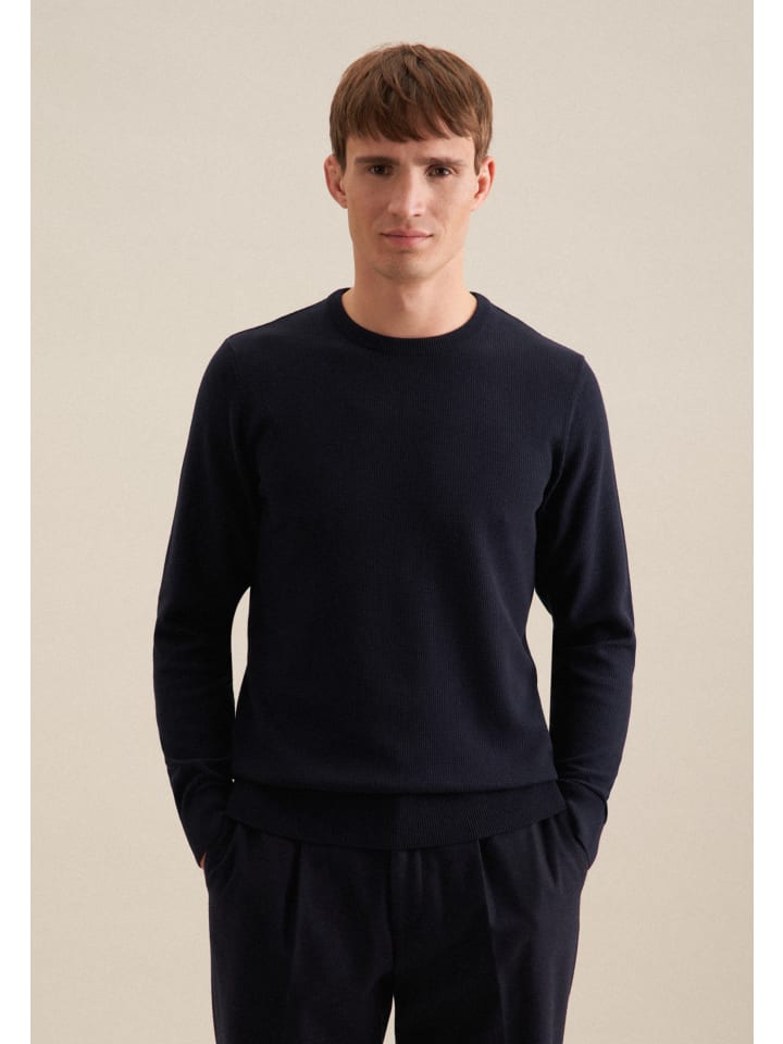 Pullover Regular in Dunkelblau