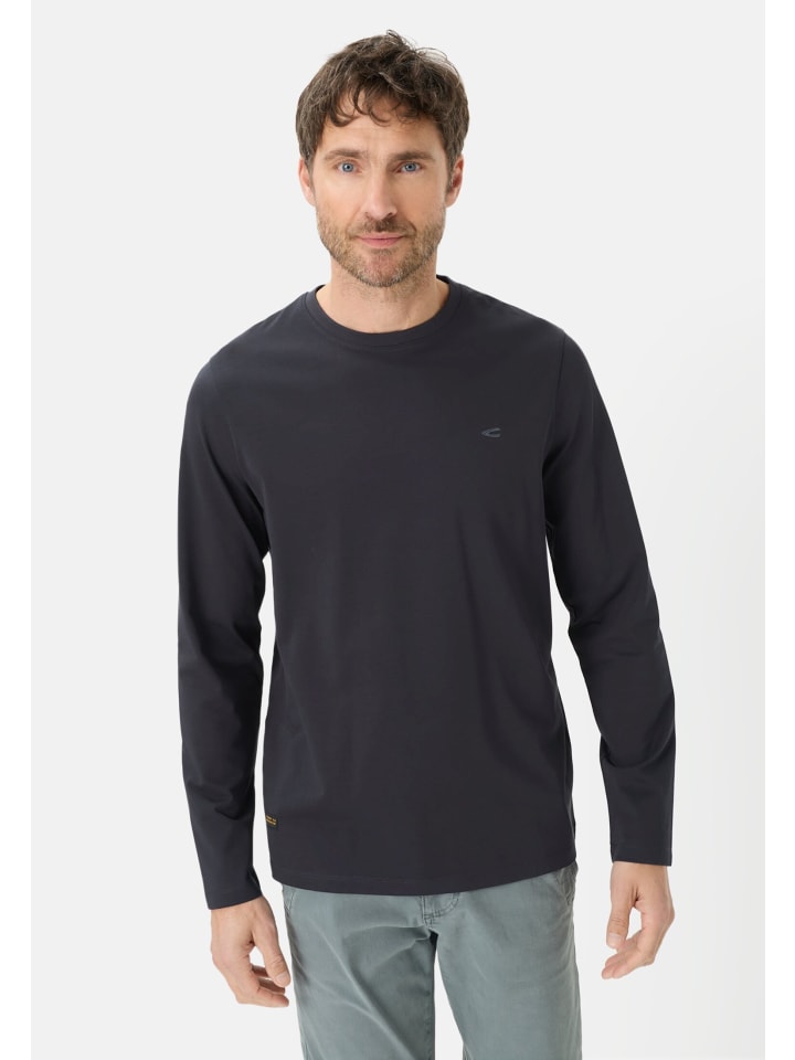 fleXXXactive® Langarmshirt mit Rundhalsausschnitt in Dunkelblau