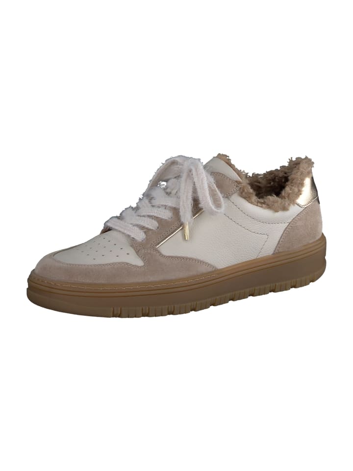 Sportliche Schnürschuhe in Beige