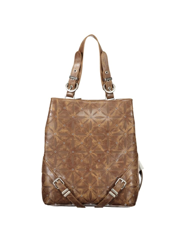 Braun Damen Rucksack aus Polyurethan
