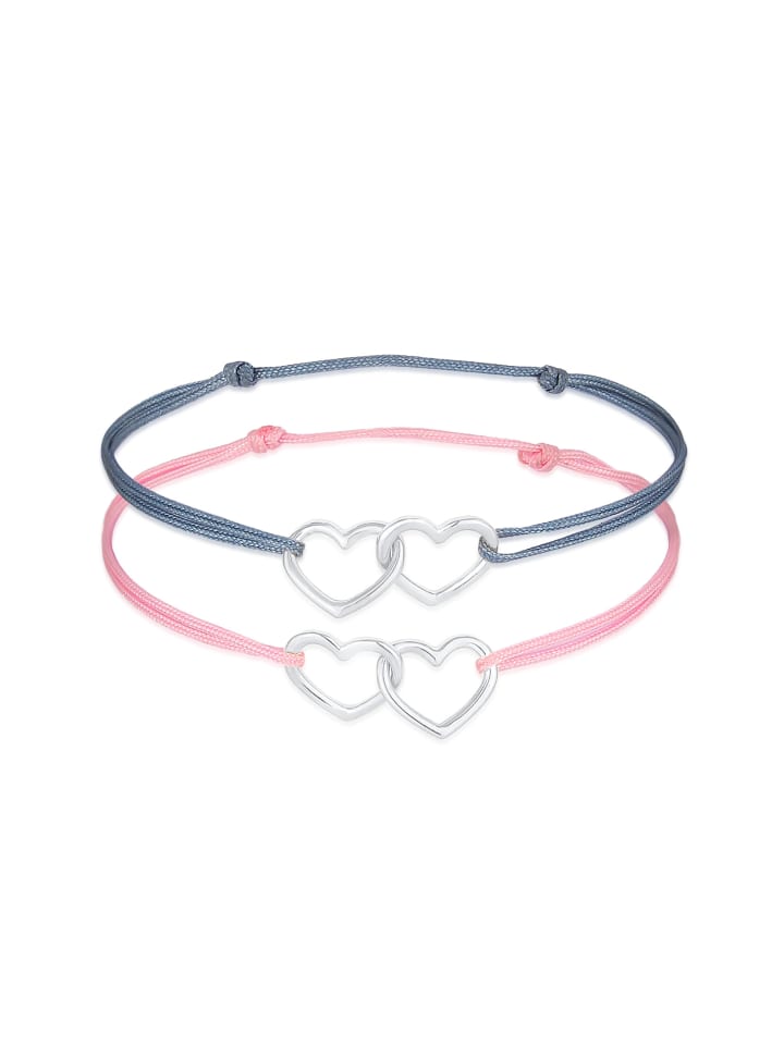 Armband 925 Sterling Silber Herz in Silber