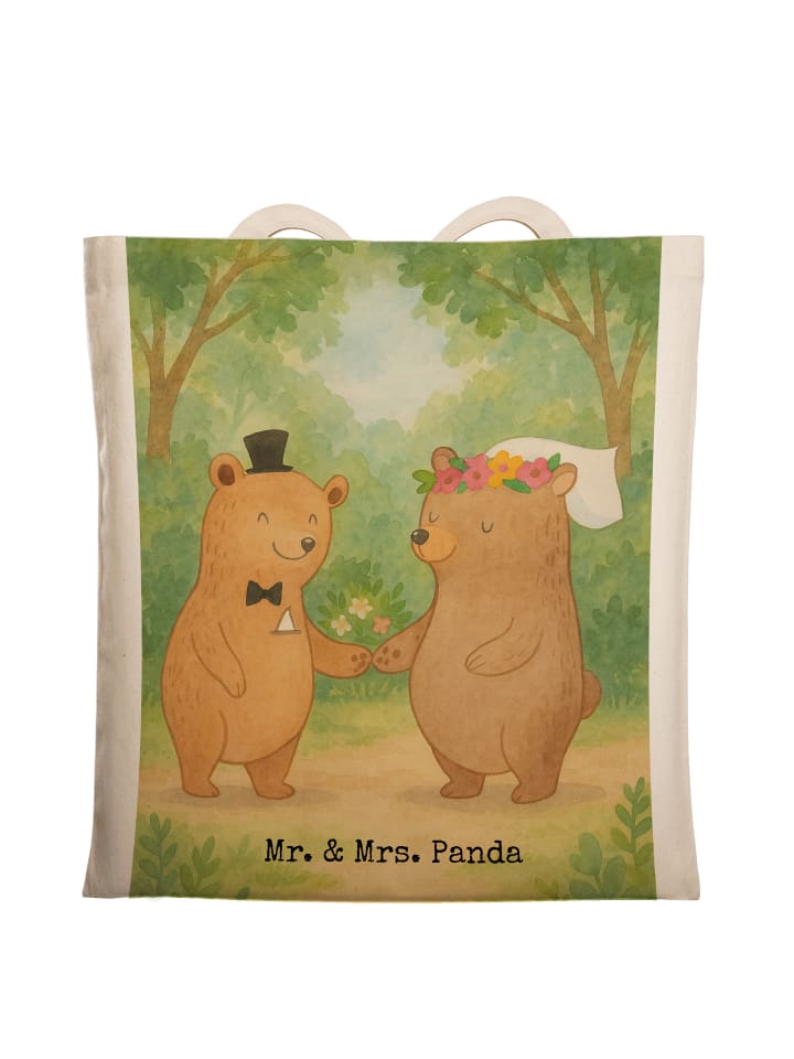 Tasche Bären Heirat Design ohne Spruch in Weiß