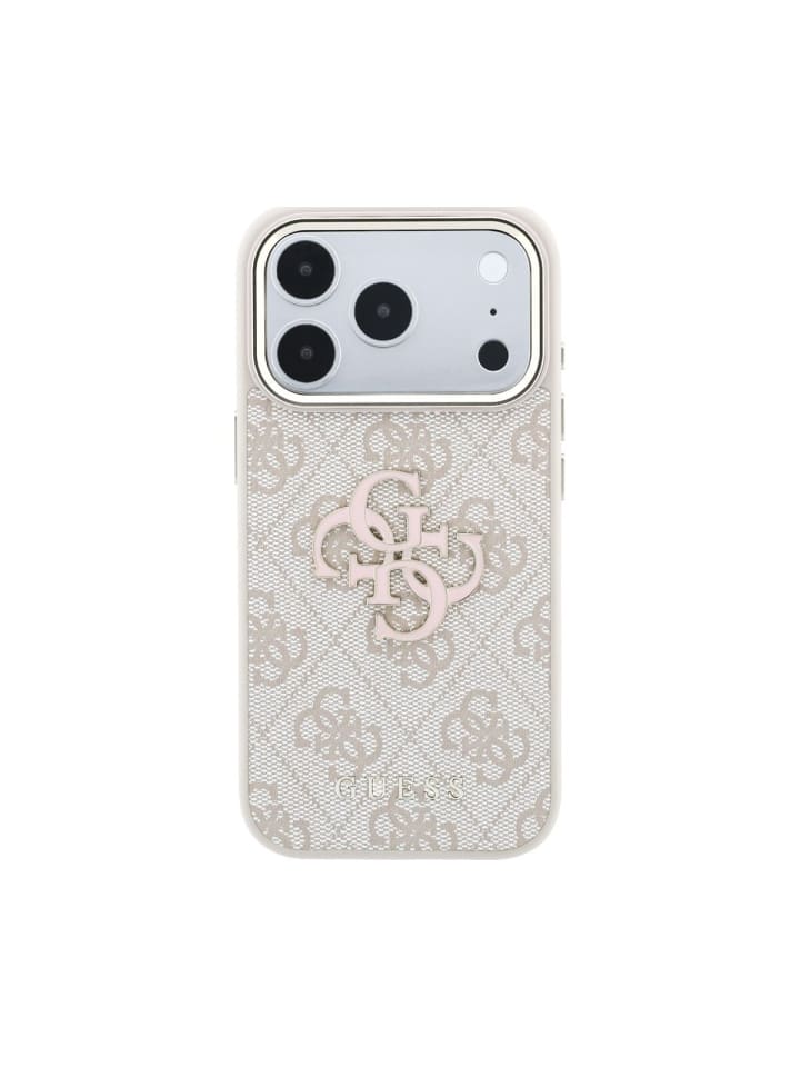Guess 4G Big Resin Logo kompatibel mit iPhone 18 Pro und 17 in Pink