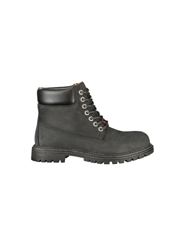 Schwarz Polyurethan Damen Stiefel