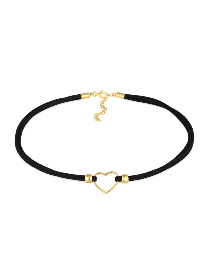 Halskette 925 Sterling Silber Herz in Gold