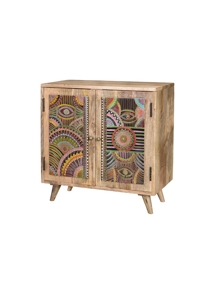 Kommode aus Mangoholz in Multicolored
