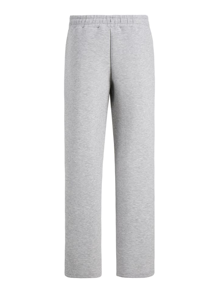 Hosen mit weitem Bein in Light Grey Melange