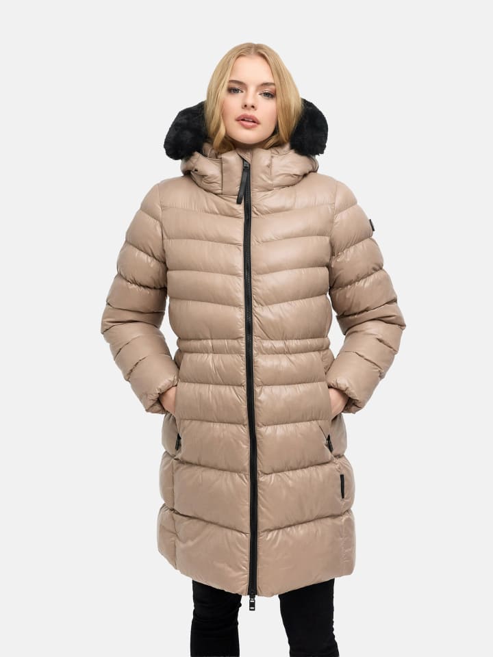 Steppmantel Lumeiaa 14 in Taupe Grey