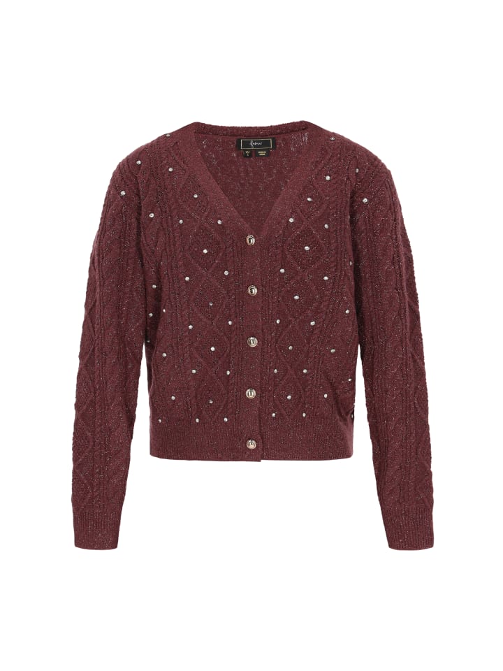 Women Cardigan in burgundy