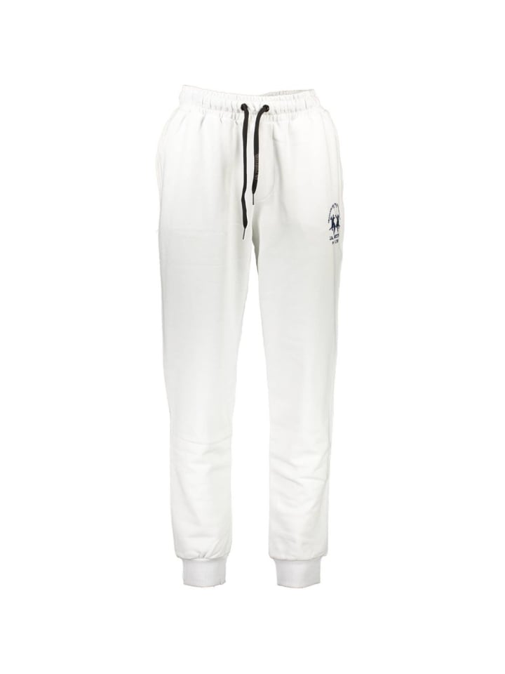 Weiß Baumwolle Herren Jogginghose