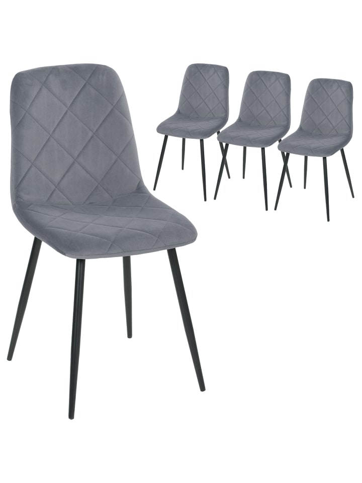 Esszimmerstühle in Grau 45L x 54B x 87H cm