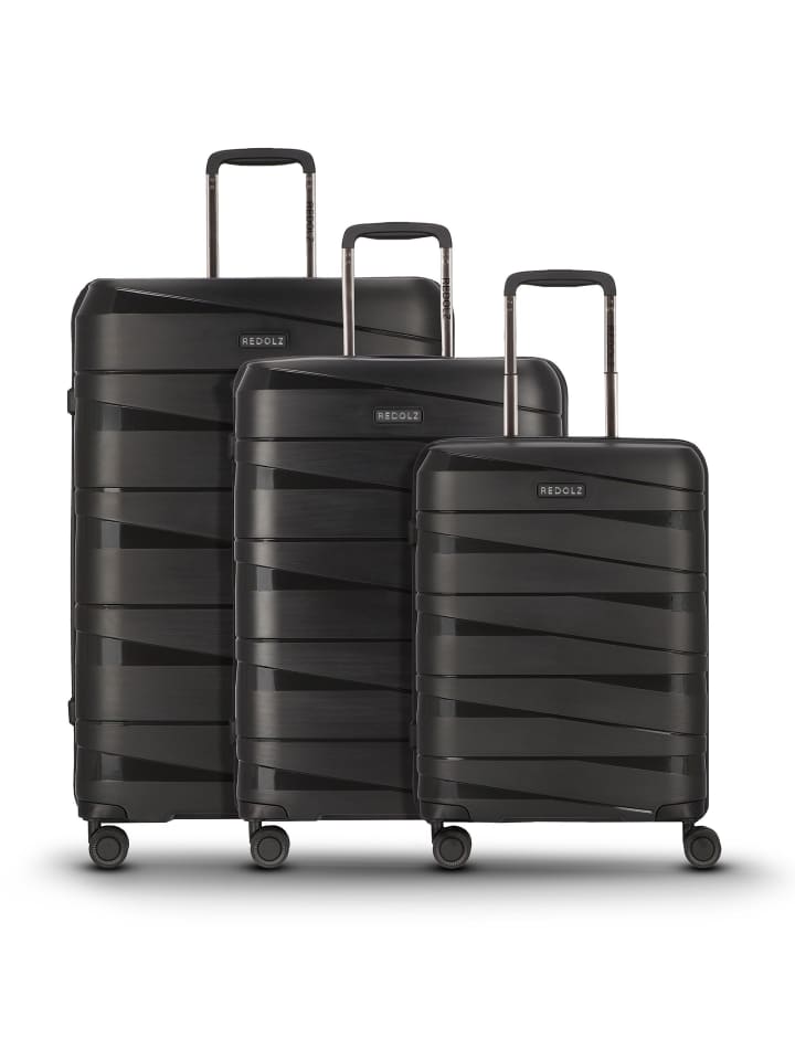Essentials 10 3-SET 4 Rollen Kofferset 3-teilig black-metallic 2