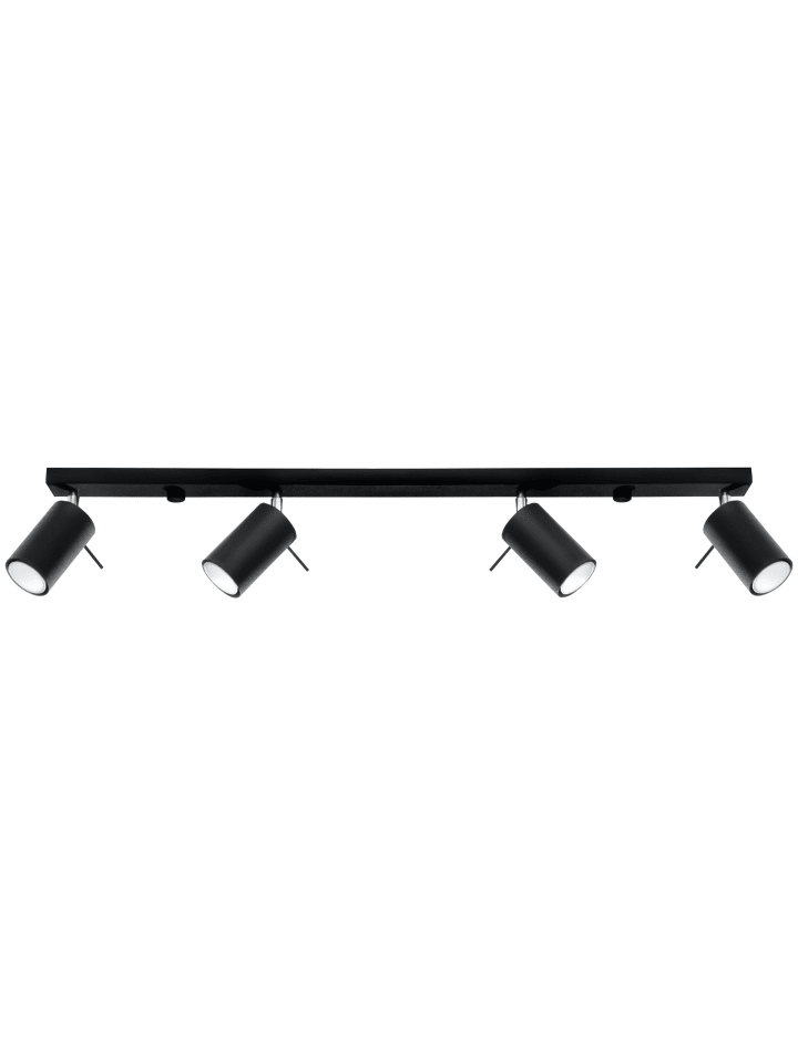 Deckenleuchte ETNA 4L in Schwarz stahl beweglicher schirm loft 4xGu10 NICE LAMPS
