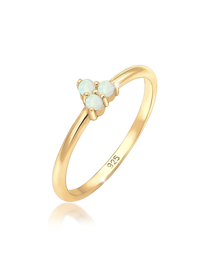 Ring 925 Sterling Silber Verlobungsring in Gold