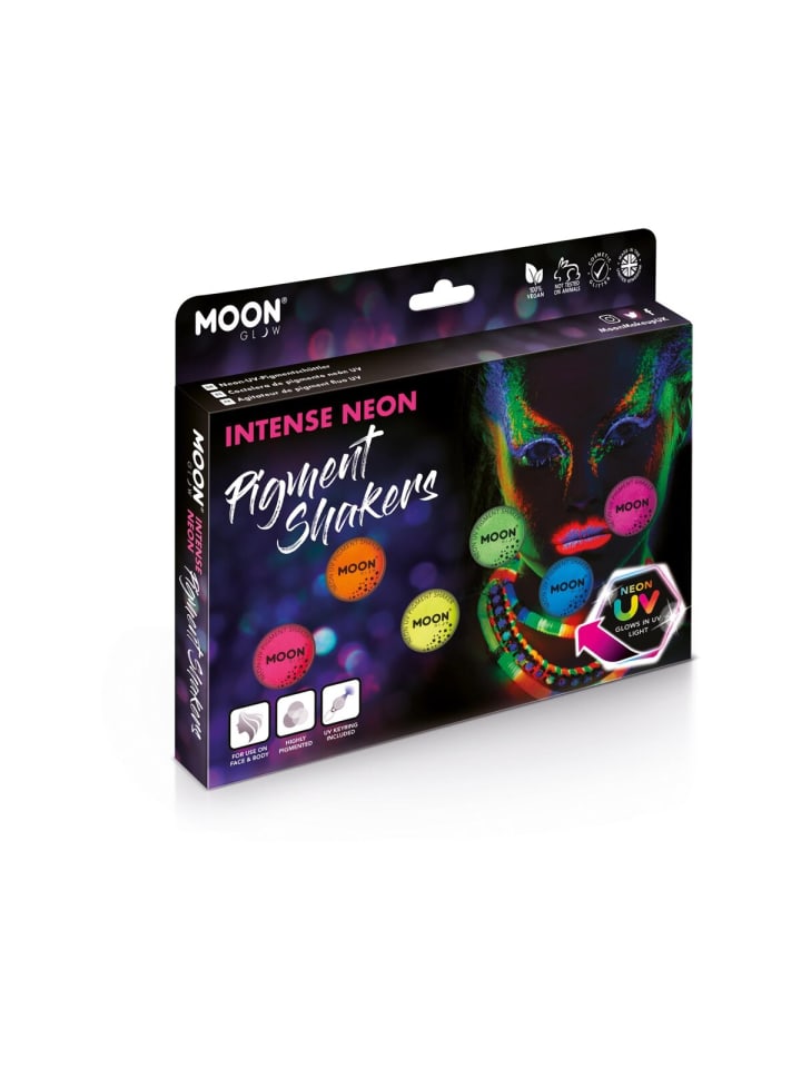 Smiffys Intense Neon UV Pigment Shakers – Leuchtende Farbe in Schwarz
