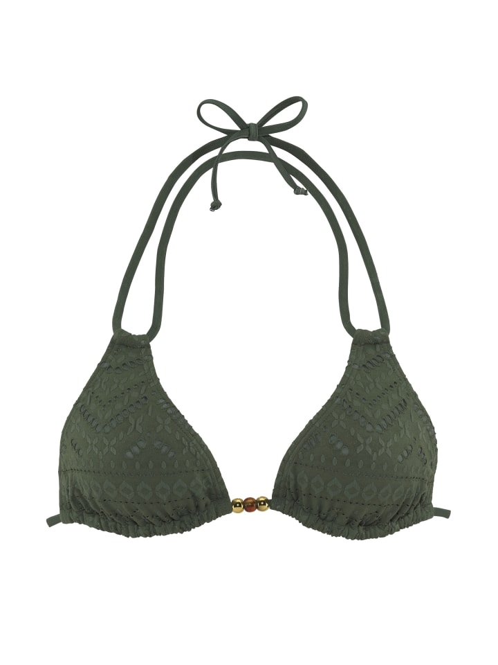 Triangel-Bikini-Top in oliv