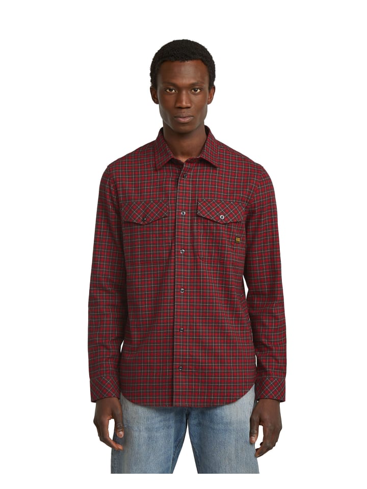 Marine Slim Hemd baron chibi check