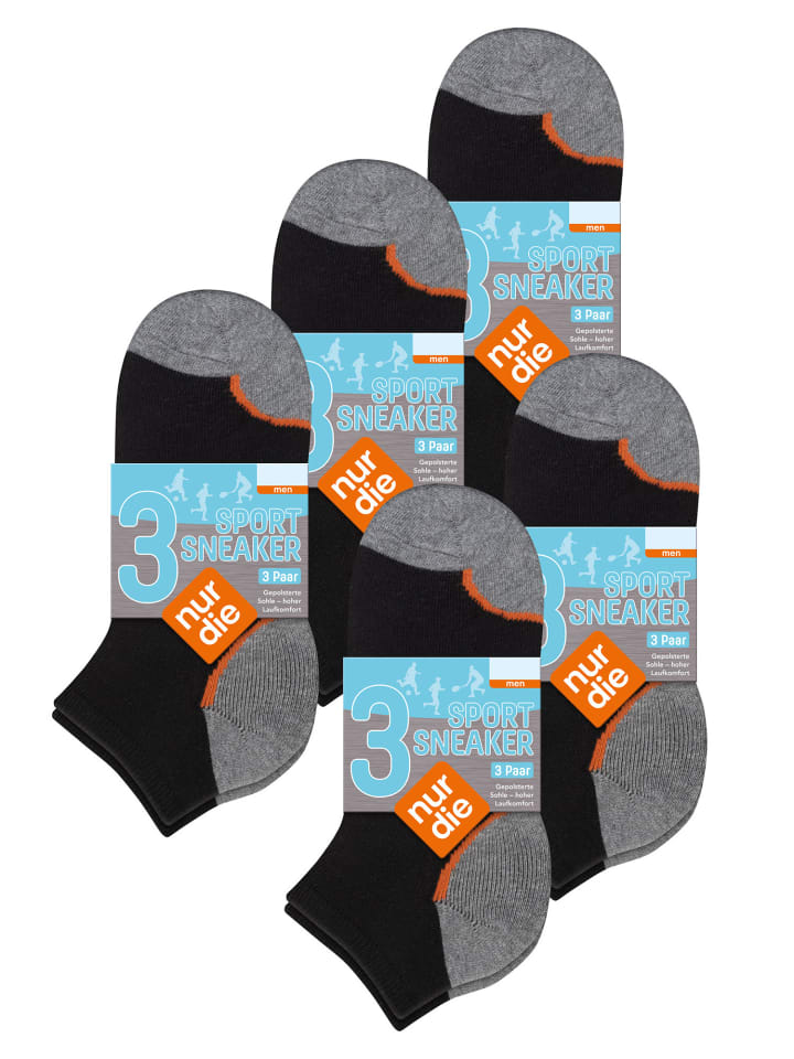 Sneakersocken Sport und Alltag in Schwarz