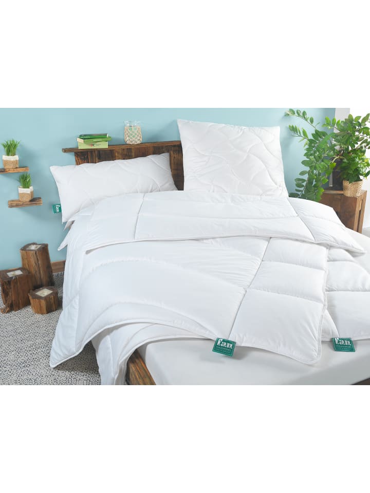 Bettdecke Klima Activ Plus Vierjahreszeiten-Steppbett 155x220 cm in weiß