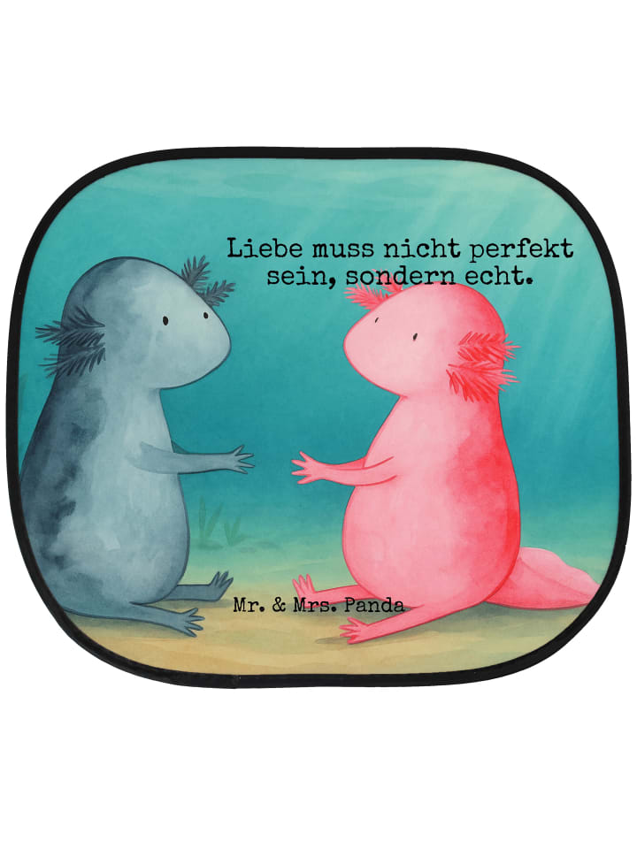 Autoscheibensonnenschutz Axolotl Liebe Design m... in Weiß