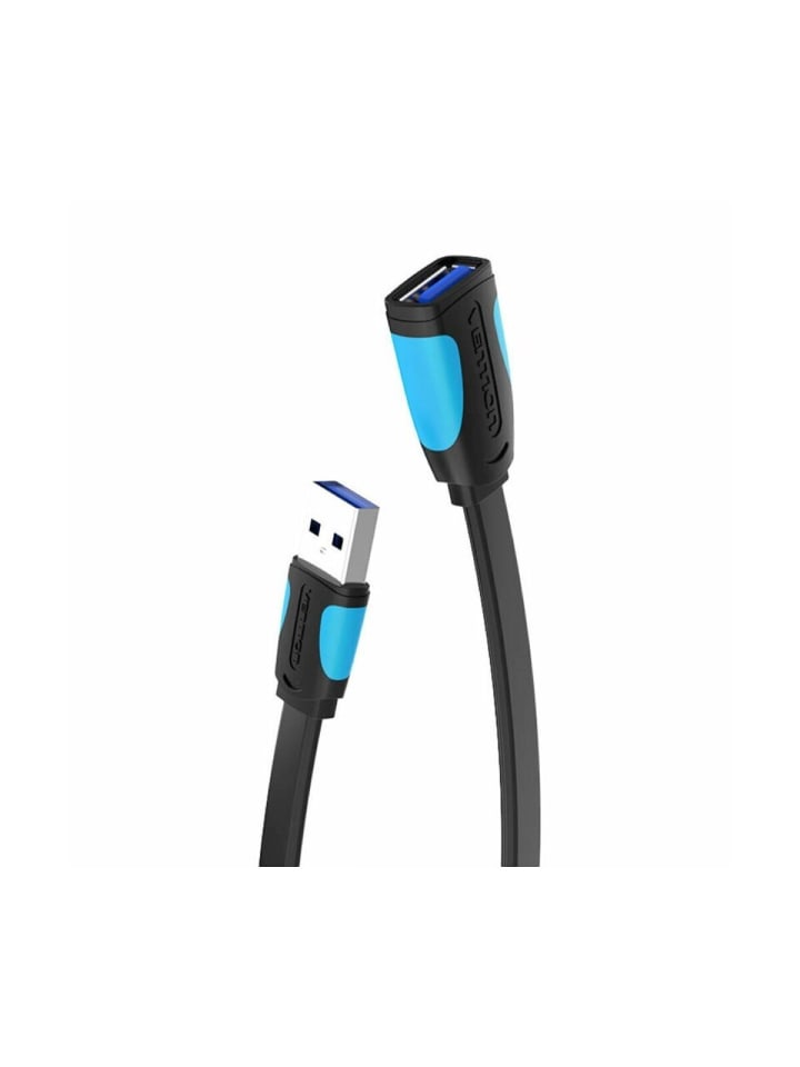 Flacher USB 3.0 Extender - USB-Kabel Adapter 3m Schwarz