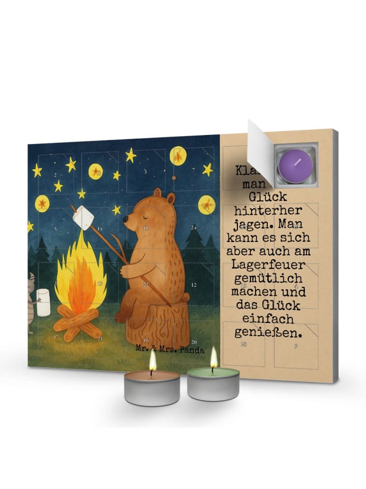 Adventskalender Bär & Marienkäfer Lagerfeuer De... in Weiß