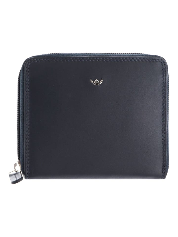 Polo Geldbörse RFID Schutz Leder 12.5 cm marineblau