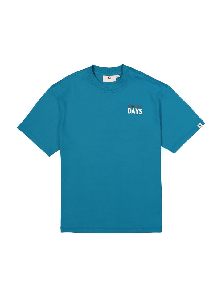 Print T-Shirt Teenager in teal blue