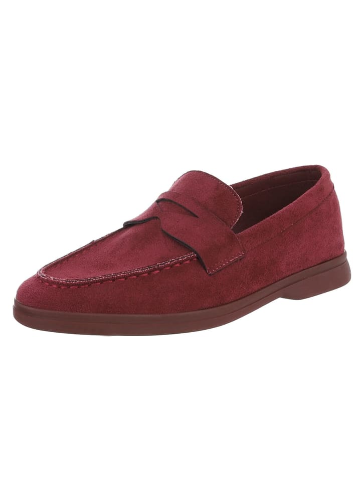 Halbschuh in Weinrot