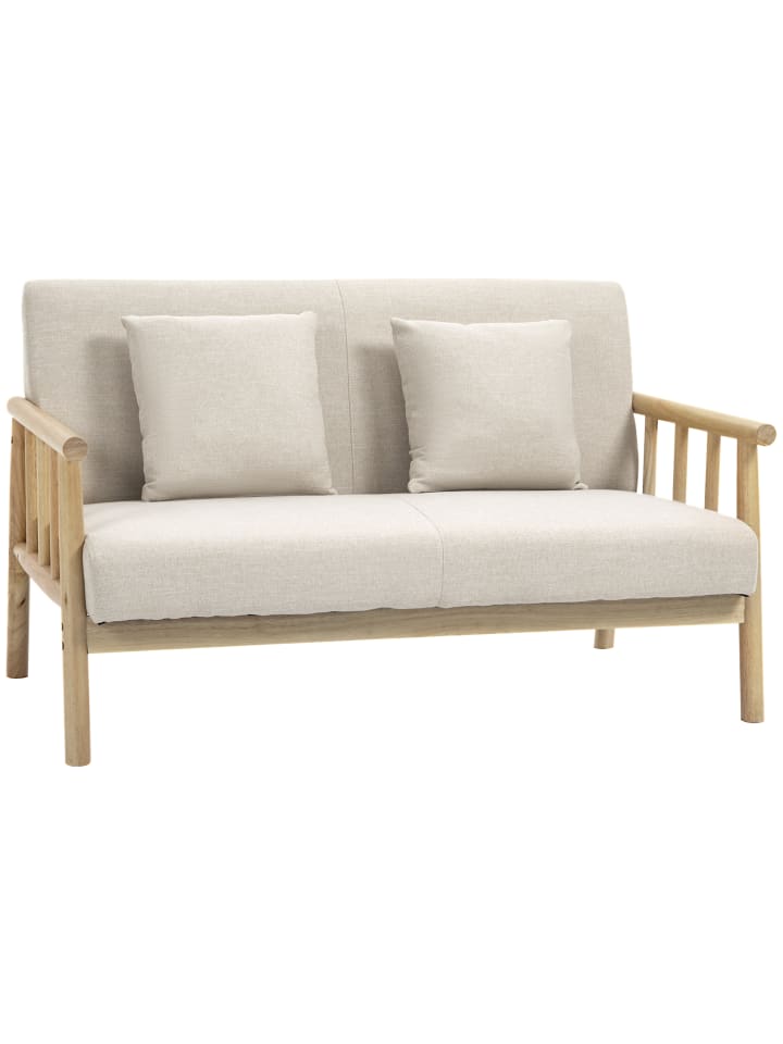 2 Sitzer Sofa in Beige 123L x 69B x 74H cm