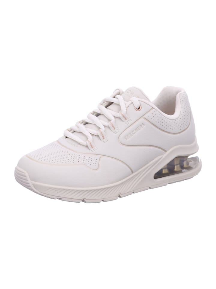 Damen- Schnürschuhe UNO 2 - GOLDEN TRIM in Weiß