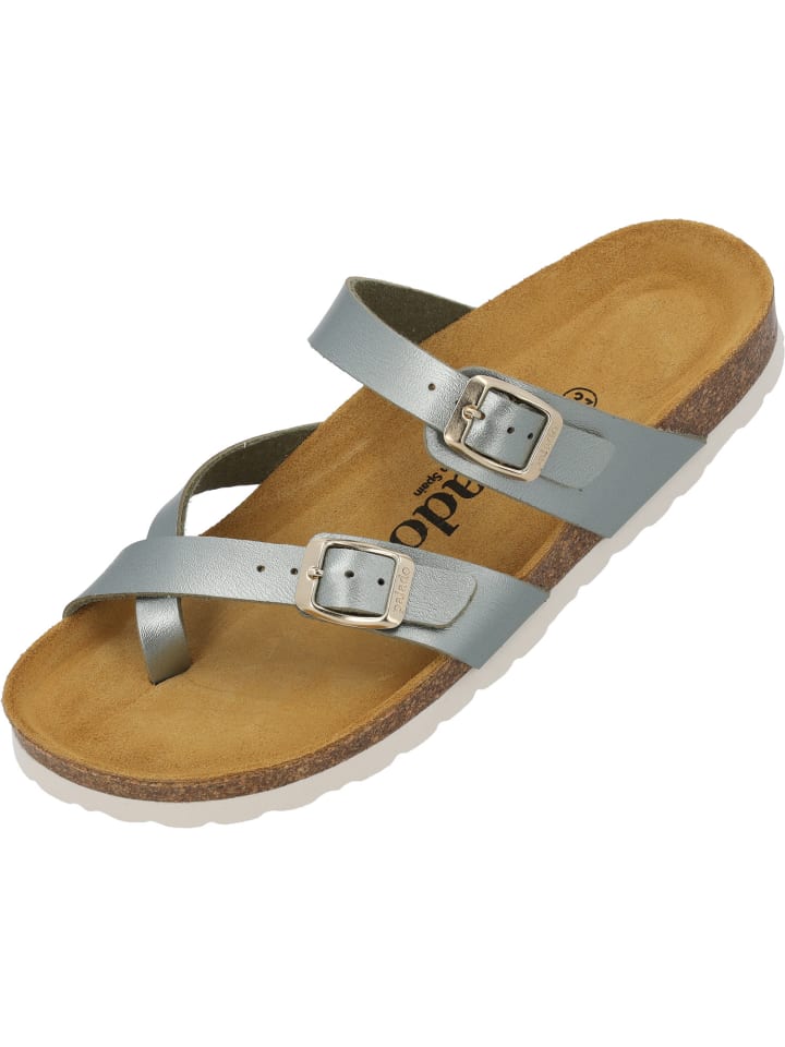 Pantoletten Cres Metallic in Olive