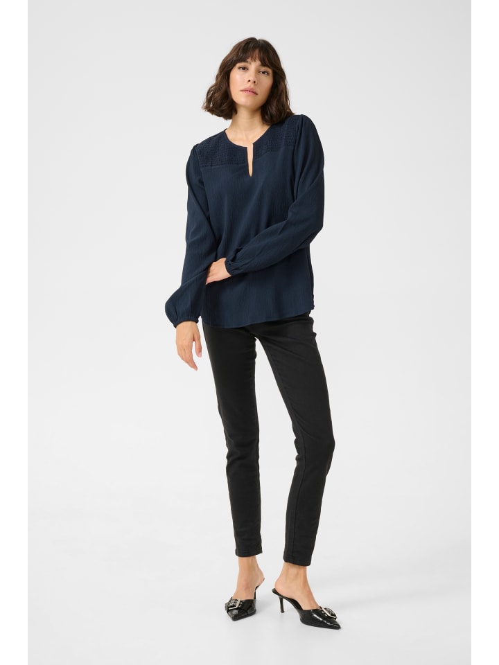 Langarm-Bluse KAlinda Regular fit in Midnight Marine