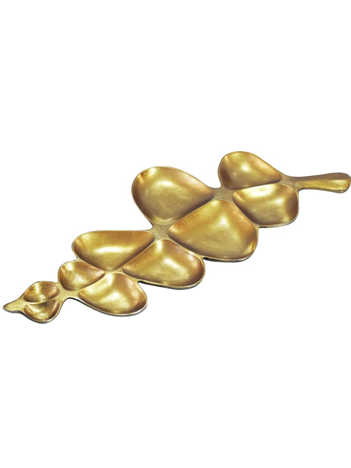 Tischdekoration in Gold / Aluminium / 61x18x3